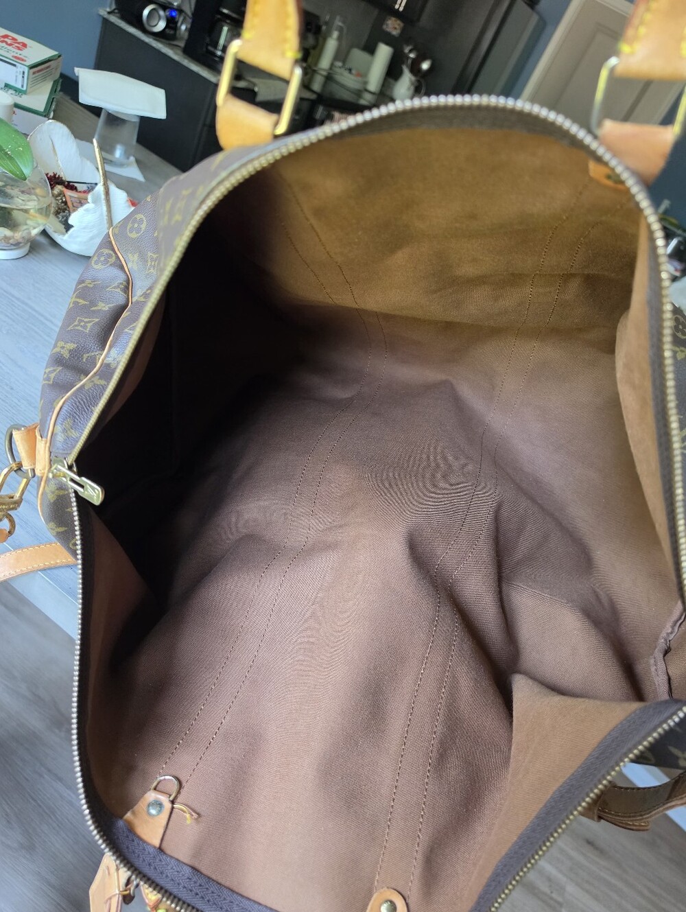 Louis Vuitton Monogram Canvas Duffel Bag in Brown and Tan - Picture 14 of 15